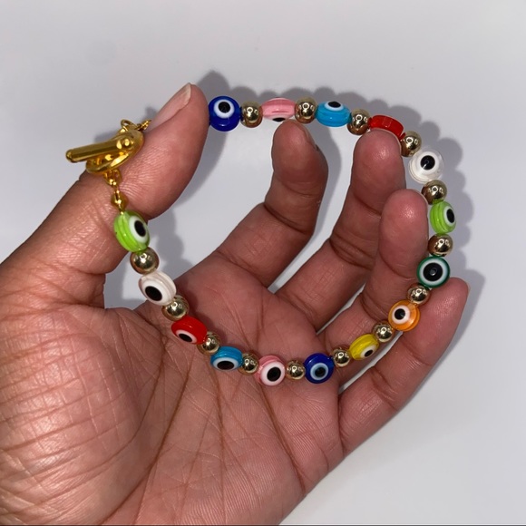 Evil Eye Y2K Inspired Anklet - Picture 9 of 10